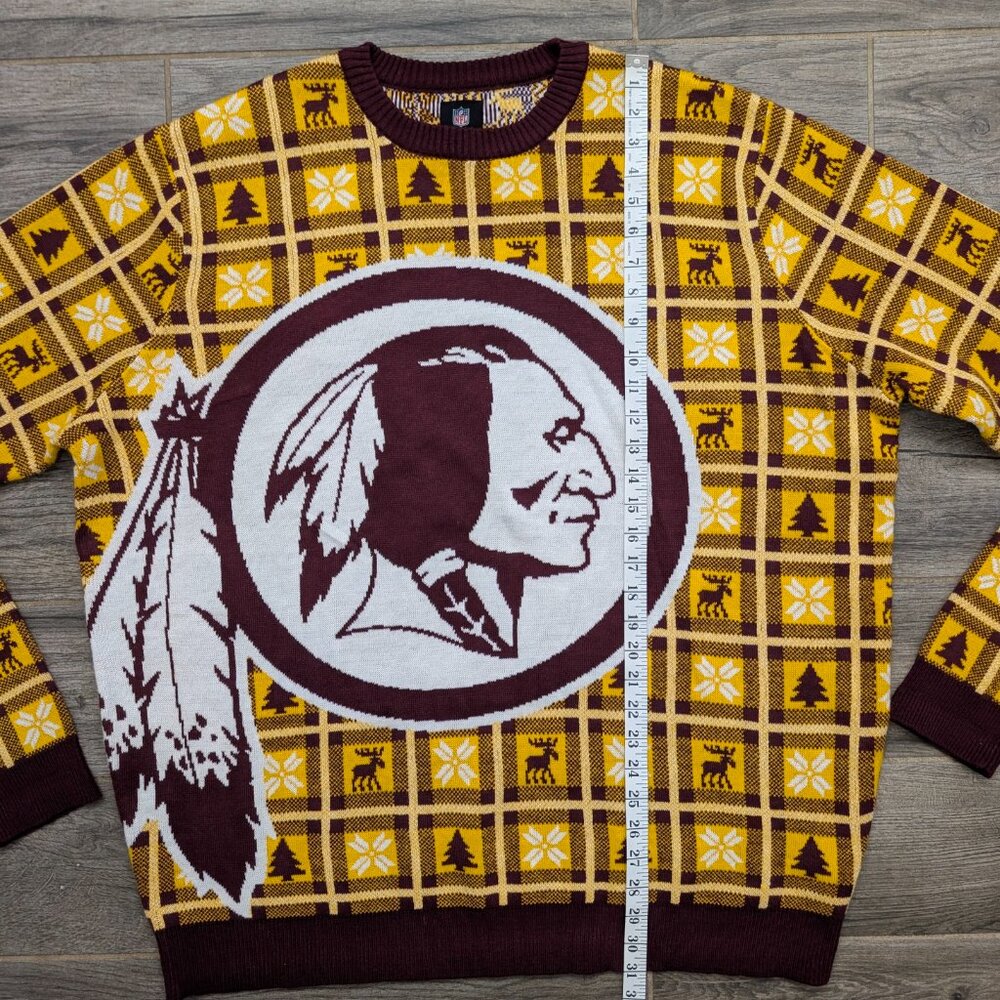 Washington Redskins Holiday Sweater Mens Size 2XL NFL Team Apparel NWOT - Picture 7 of 10